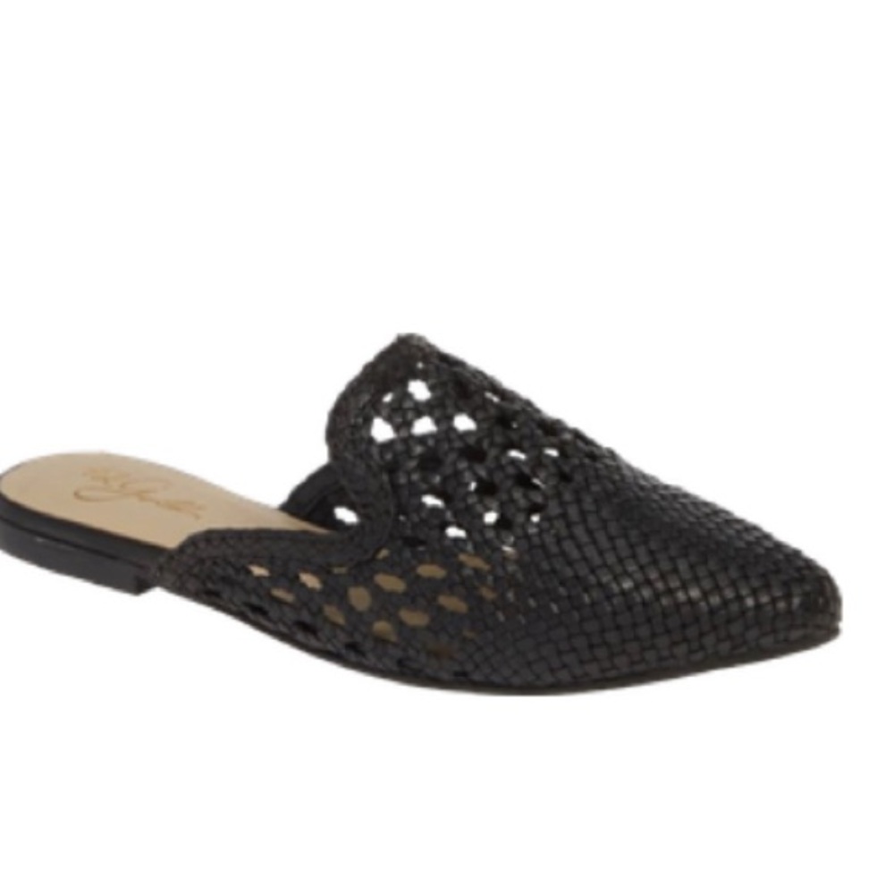 Elegant Black Woven Mules